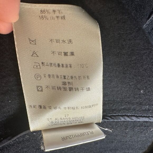 Burberry London Black Cashmere Wool Open Blazer Style Jacket Size 8 - Picture 6 of 8